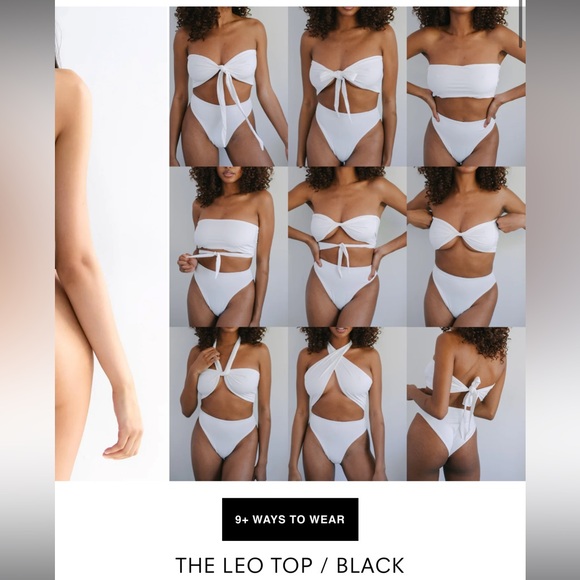 437 Leo Black Bikini Top - Picture 3 of 3